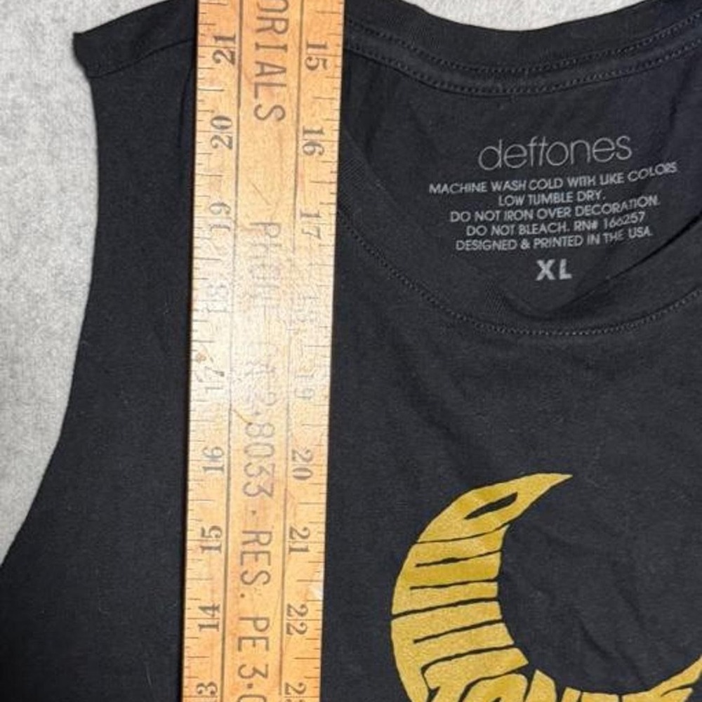 Black Deftones Razor Back Tank Top Womens XL - Picture 3 of 5